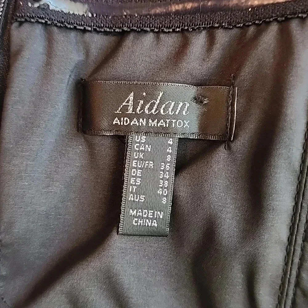 Aidan Mattox Floral Flounce High/Low Maxi Dress size 4 NWT Formal Wedding Guest - Picture 4 of 16